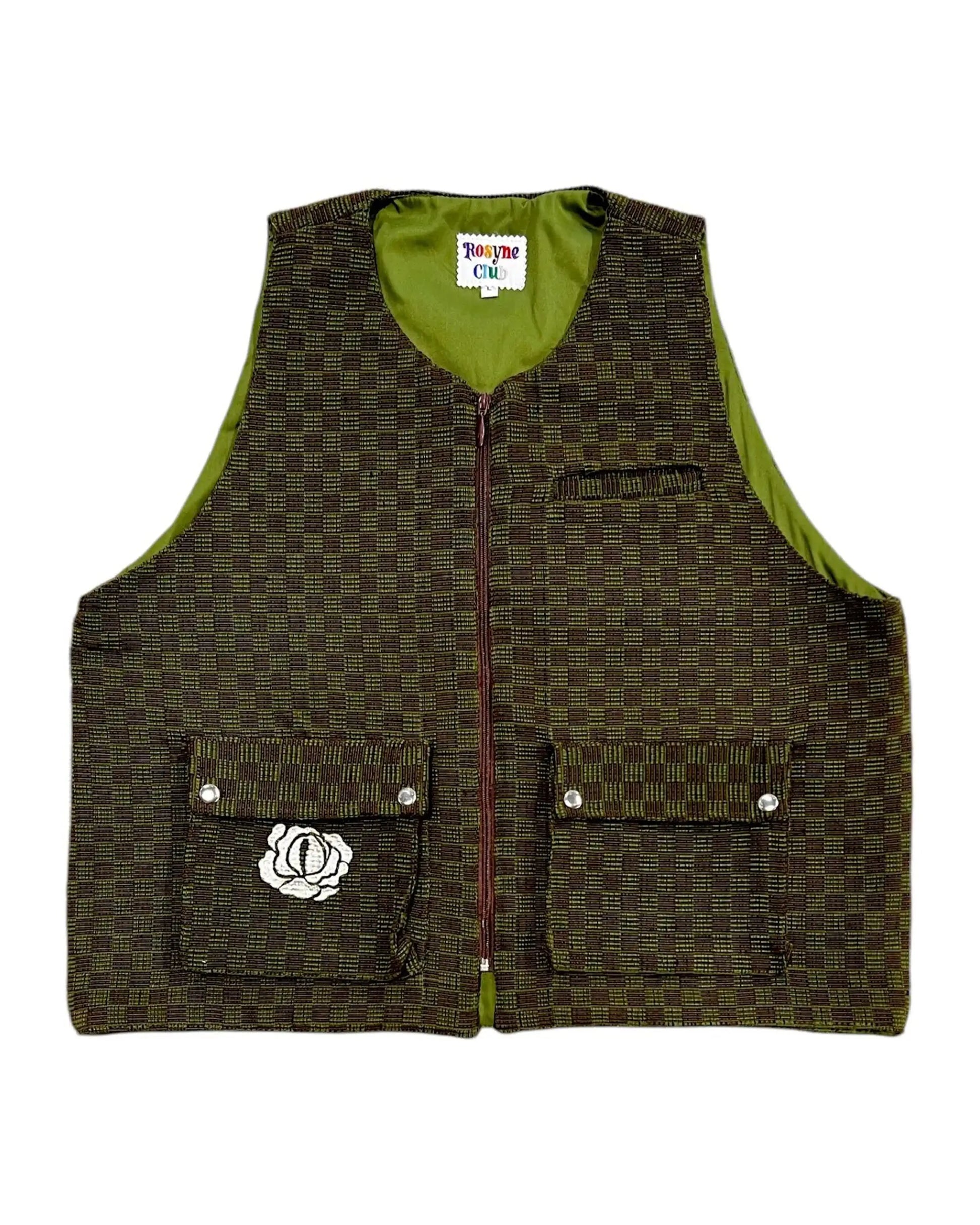 Gilet Kanvô Damier Kaki rosyneclub