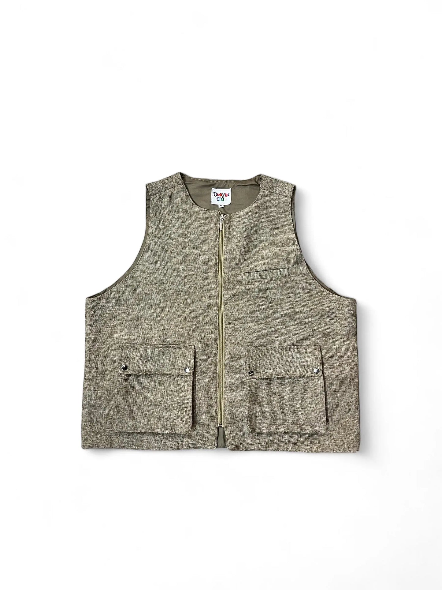 Gilet toile beige rosyneclub