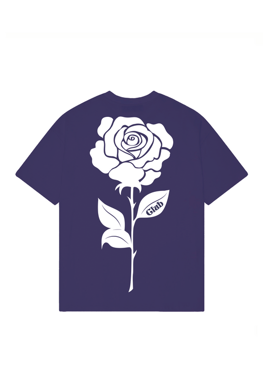 T-shirt Flowers Purple - Oversize - Rosyne Club