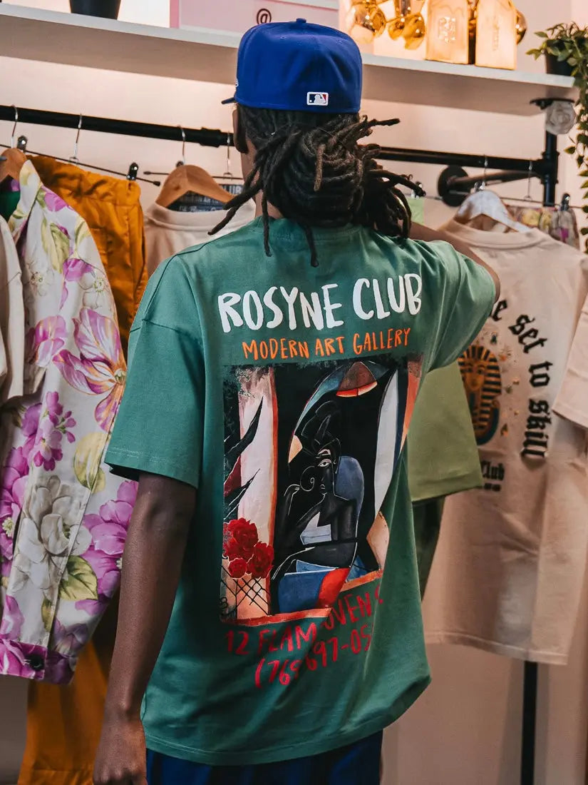 T-shirt Black Picasso Green - Rosyne Club