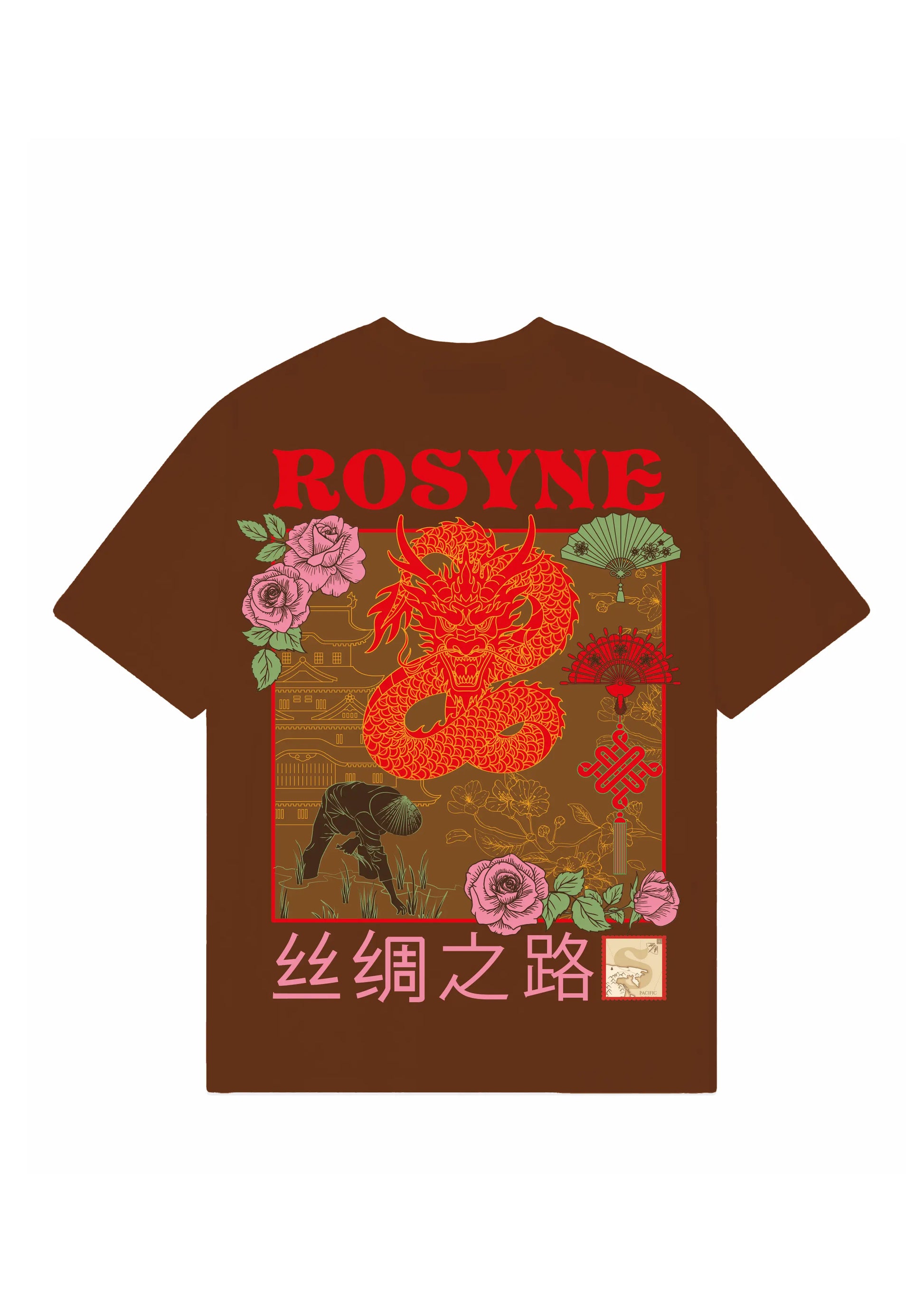 T-shirt China Brown - Rosyne Club