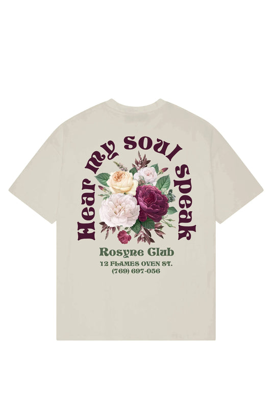 T-shirt Flowers Beige - Rosyne Club