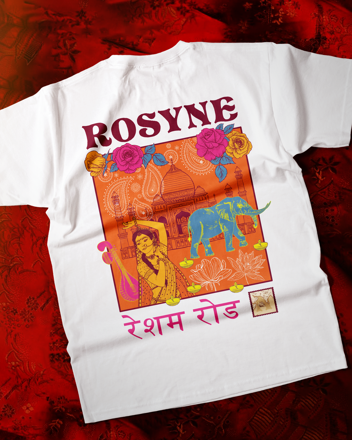 T-shirt India White - Oversize - Rosyne Club