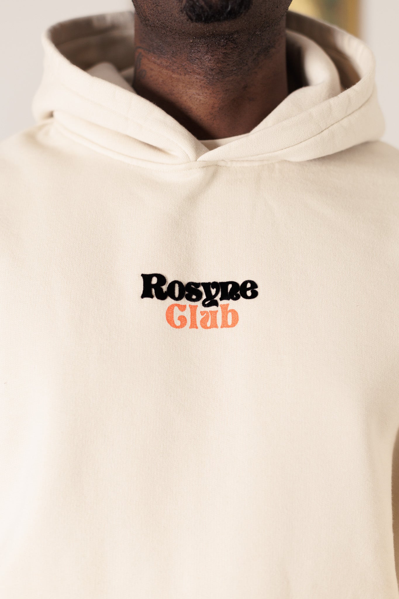 Hoodie Black Picasso Beige - Oversize - Rosyne Club