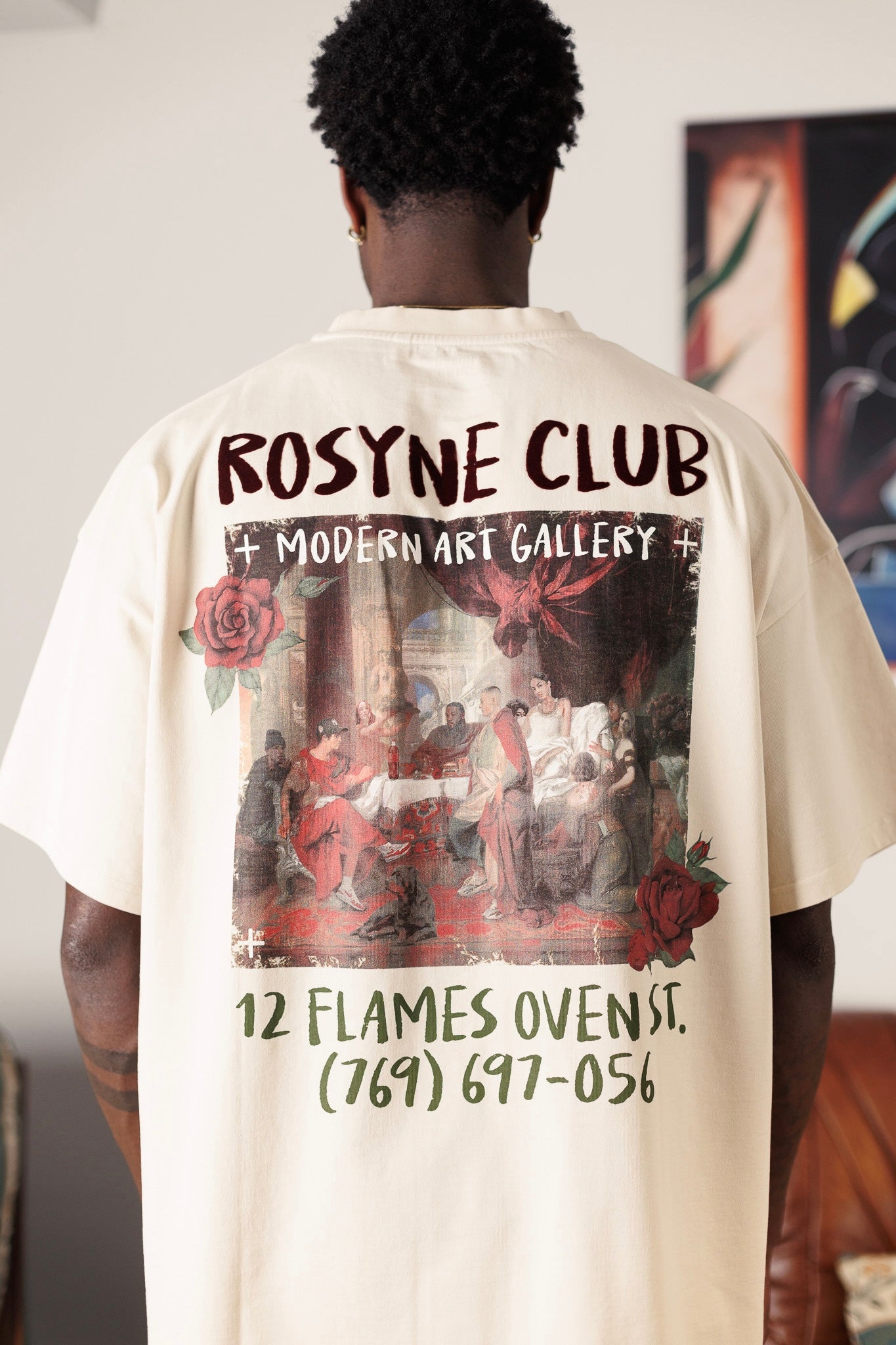 T-shirt Banquet Beige - Oversize - Rosyne Club