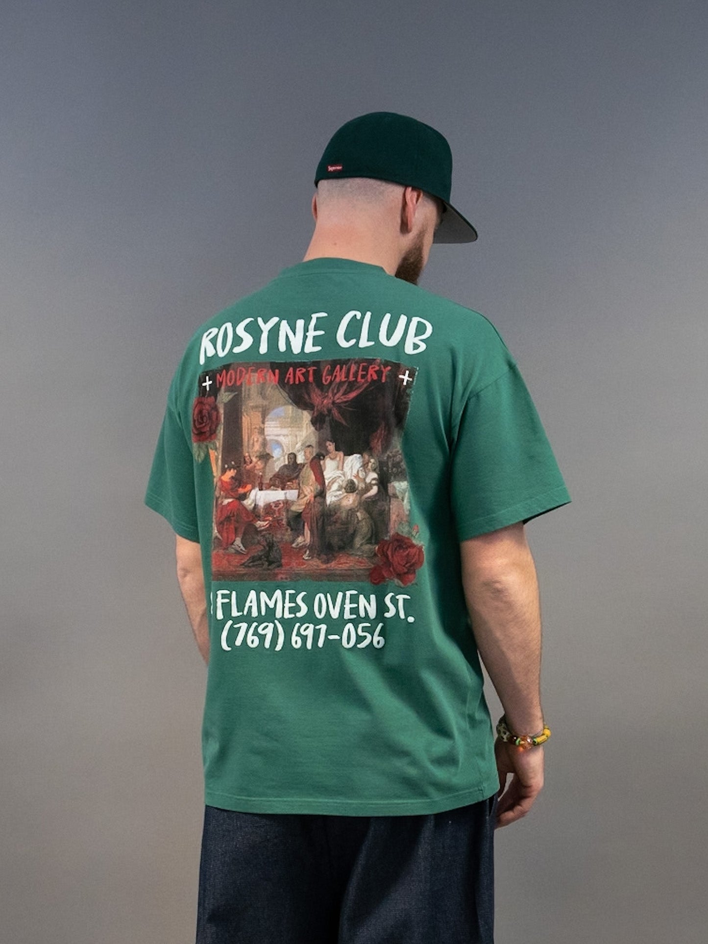 T-shirt Banquet Green - Oversize - Rosyne Club