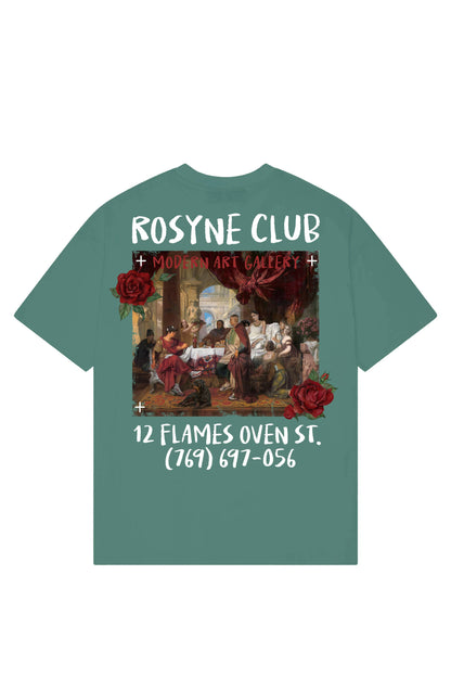T-shirt Banquet Green - Oversize - Rosyne Club