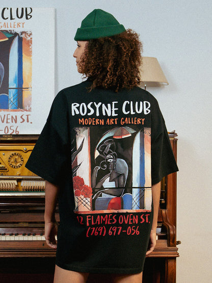 T-shirt Black Picasso Black - Oversize - Rosyne Club