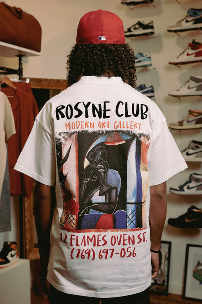 T-shirt Black Picasso White - Oversize - Rosyne Club