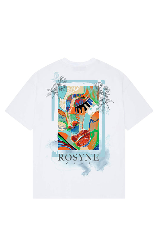 T-shirt Impressionism White - Oversize - Rosyne Club