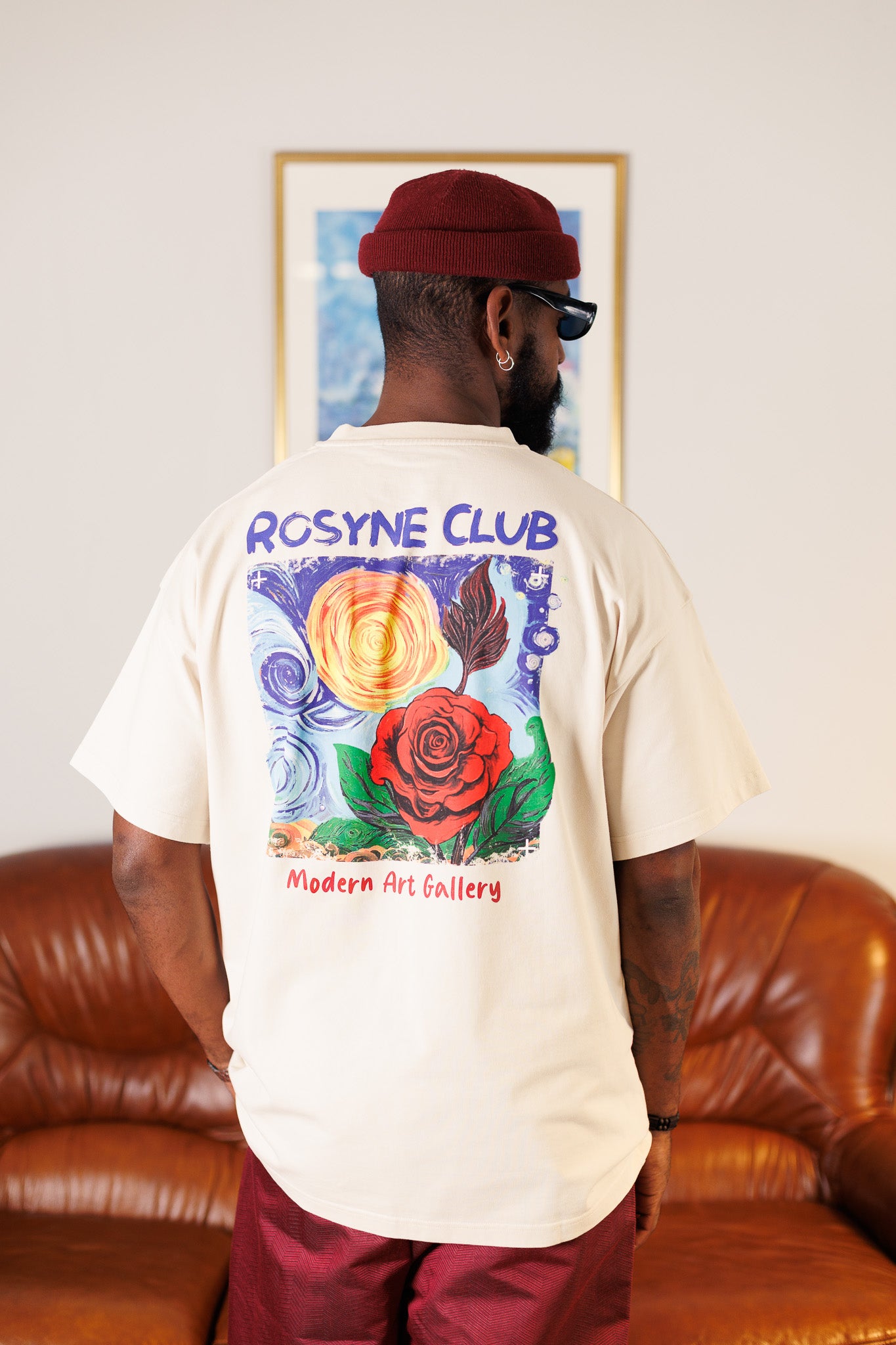 T-shirt Van Gogh Beige - Oversize - Rosyne Club